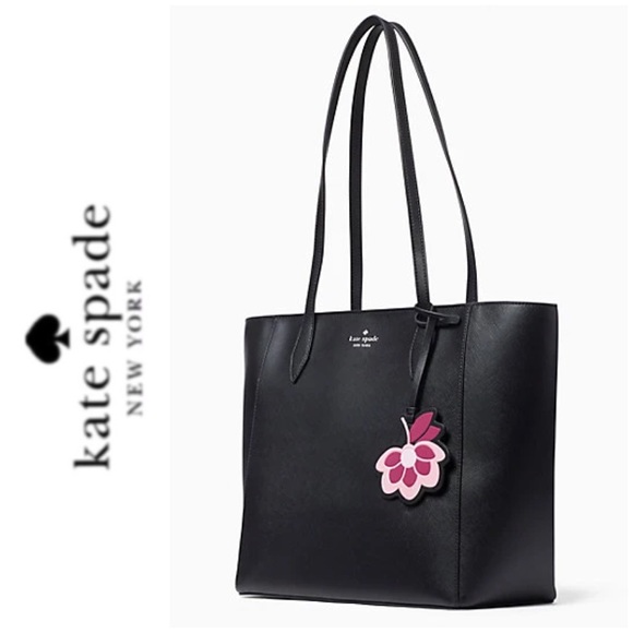 NWT Kate Spade Saffiano leather zip tote black - Picture 4 of 12